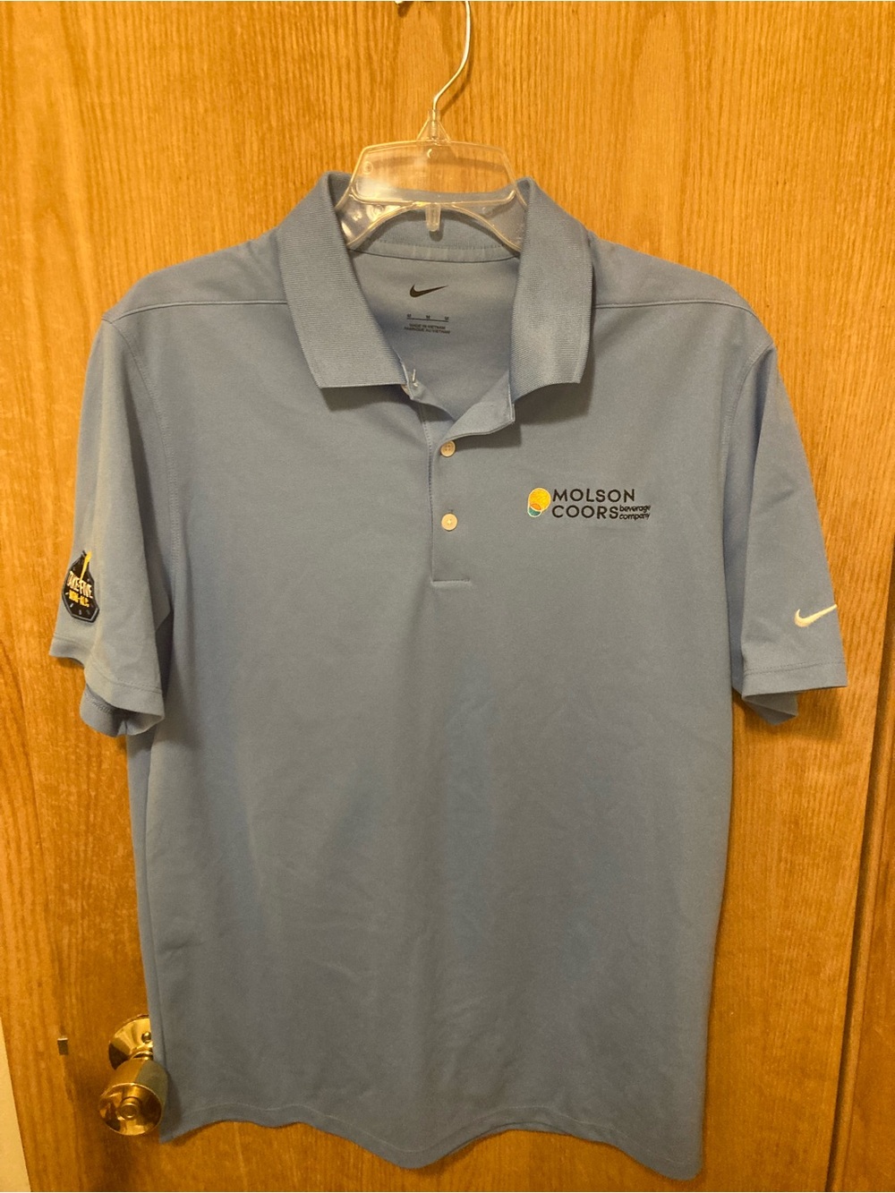 Nike Men’s Light Blue Molson Coors N/A Active Polo Shirt M